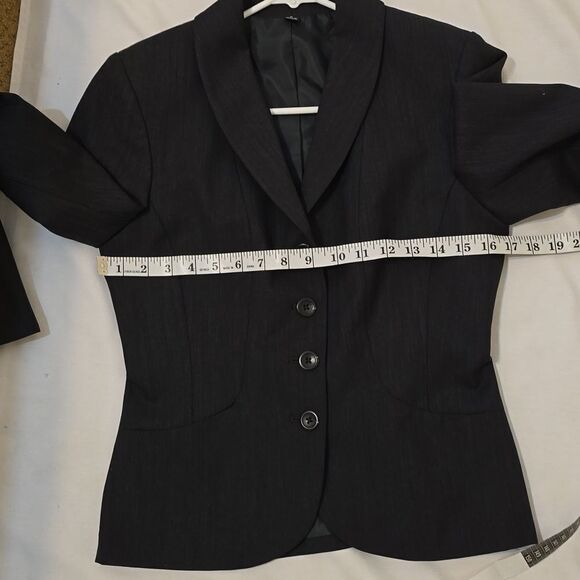 Doc & Amelia By Cintas Women Charcoal Gray 2 Regular Suit Blazer NEW - Picture 8 of 11